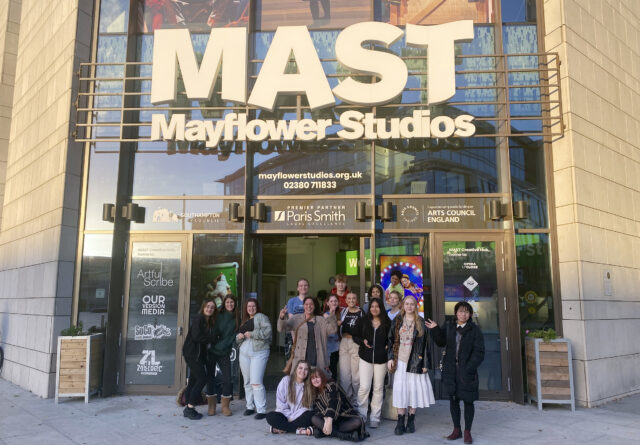 Richard Taunton Sixth Form College first and second year performing arts and acting students at MAST Mayflower Studios
